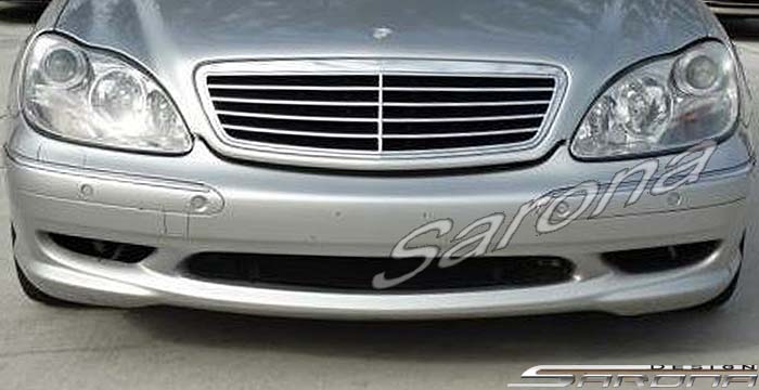 Custom Mercedes S Class  Sedan Front Bumper (2000 - 2002) - $590.00 (Part #MB-153-FB)